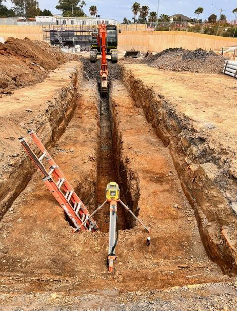 billabong parklands - digging stormwater pipes location with precision