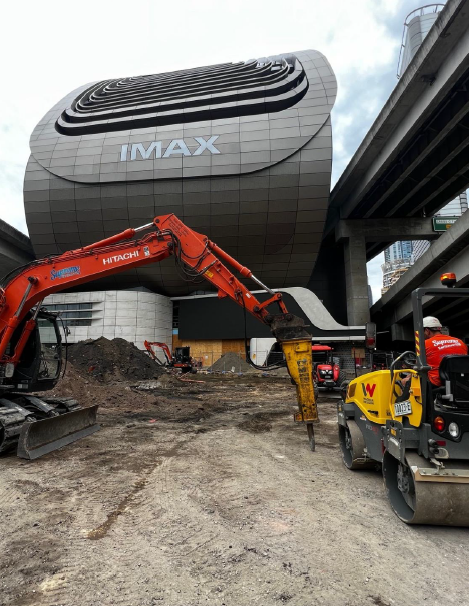 the ribbon - breaking down the concrete floor