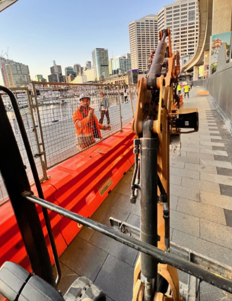 the ribbon - rebuild the footpath at darling habor